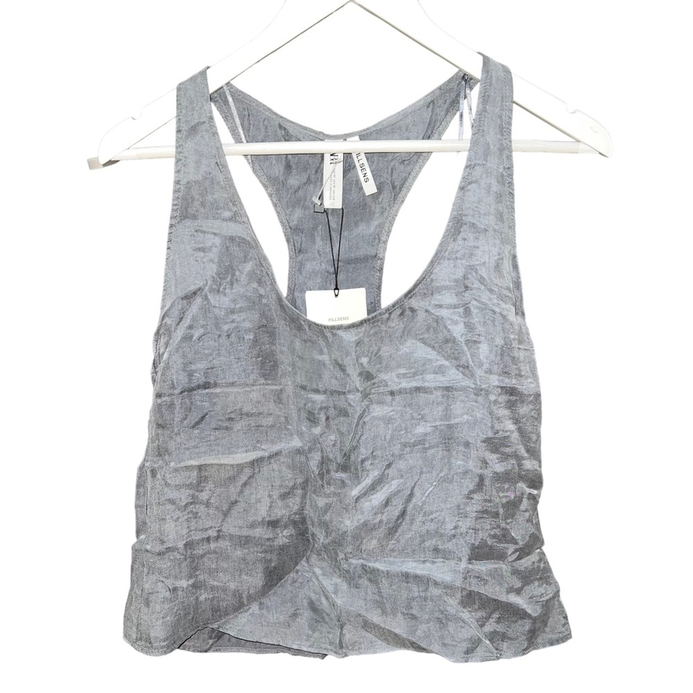 NEW Zara Gray 100% Lyocell Racerback Flowy Tank Top Women’s Size Medium